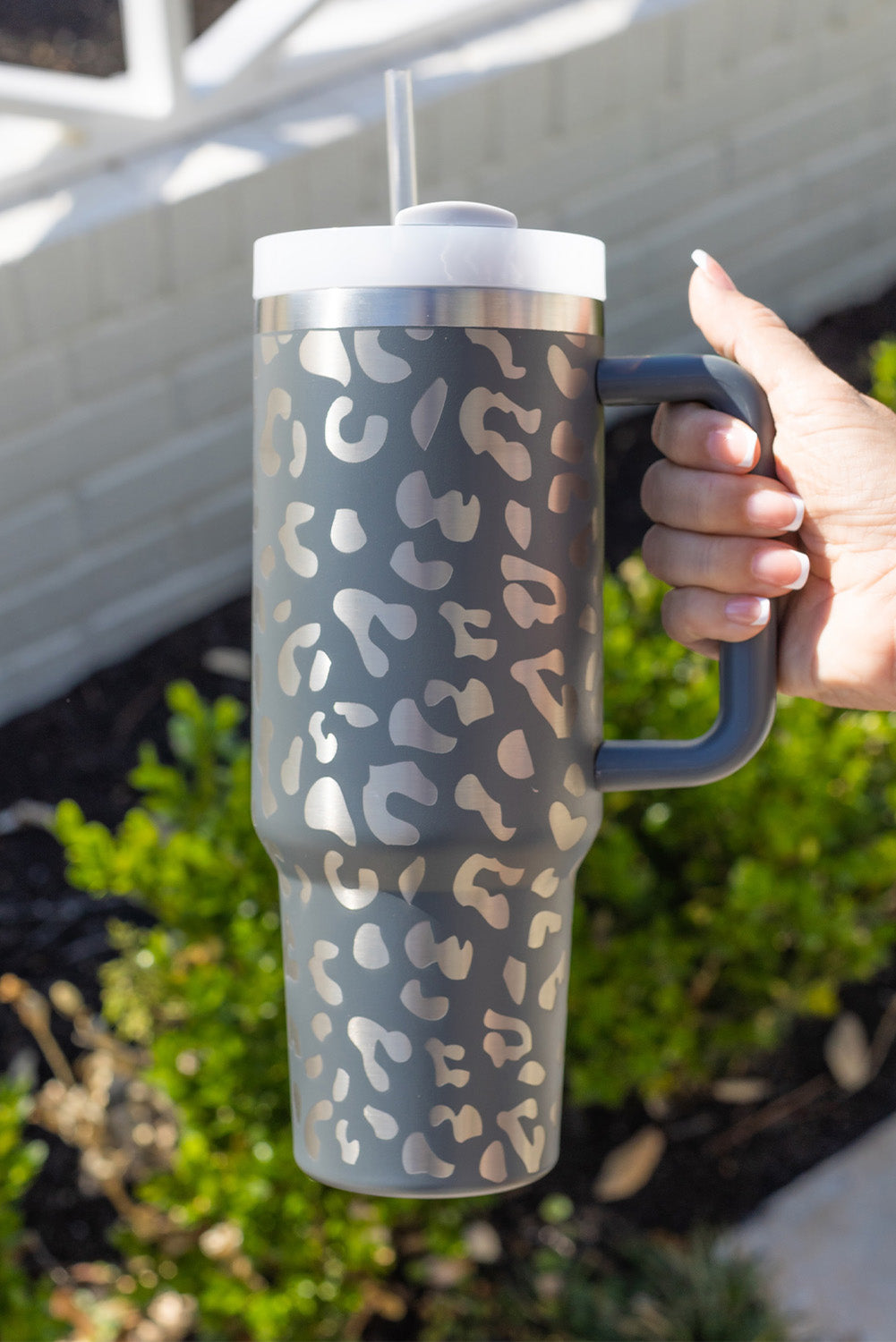 Leopard Print 40OZ Stainless Steel Traveling Tumbler
