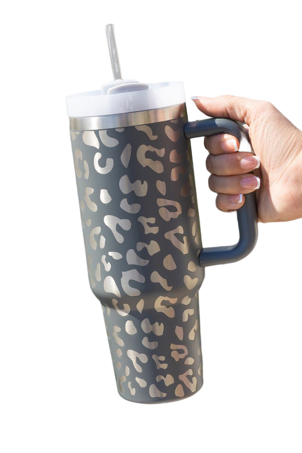 Leopard Print 40OZ Stainless Steel Traveling Tumbler