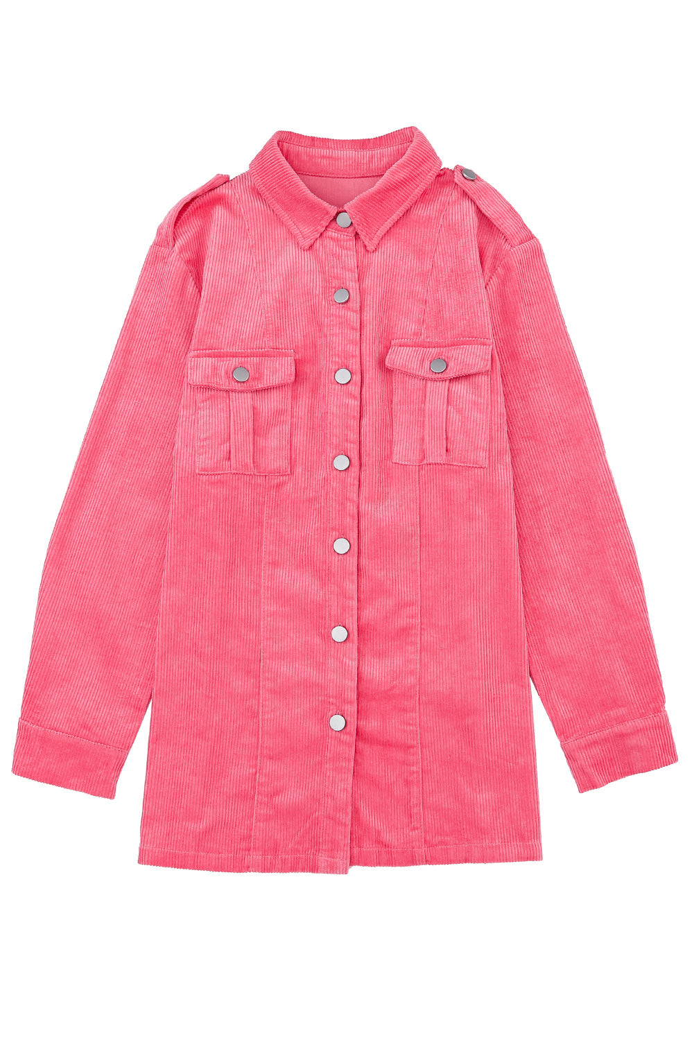 Pink Buttoned Corduroy Jacket