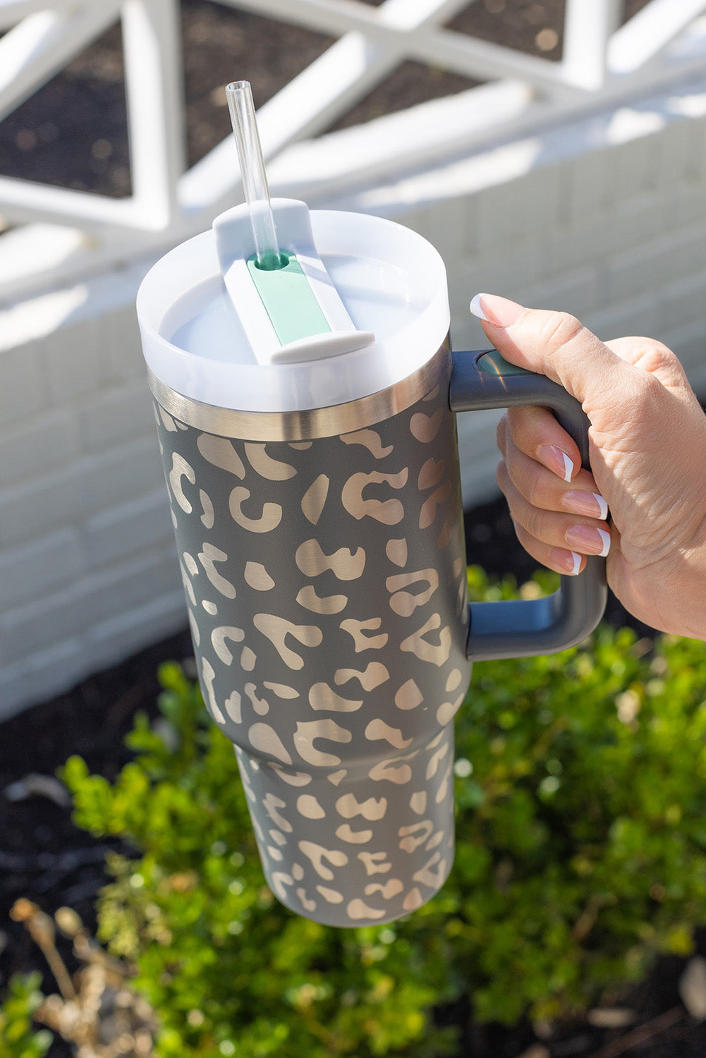 Leopard Print 40OZ Stainless Steel Traveling Tumbler