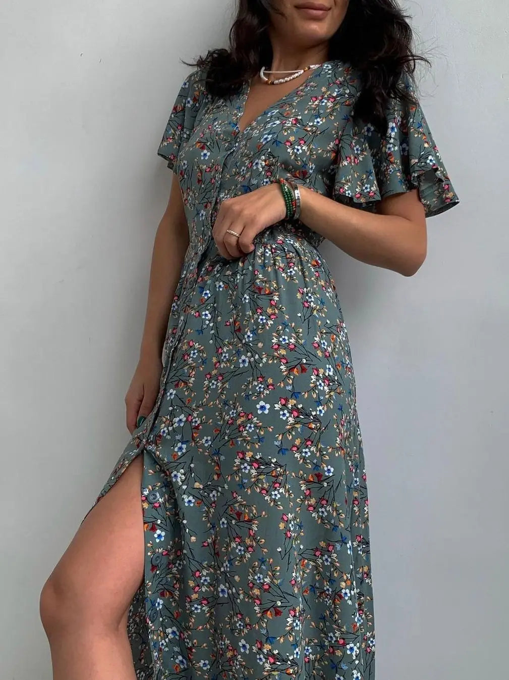 Boho Western Flower Printed Dress