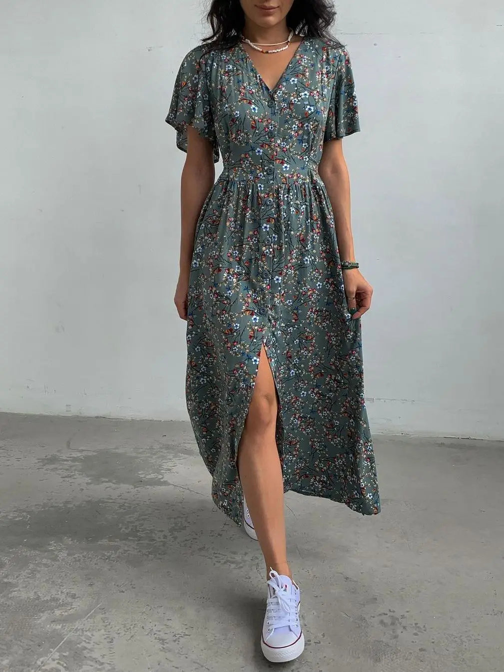 Boho Western Flower Printed Dress
