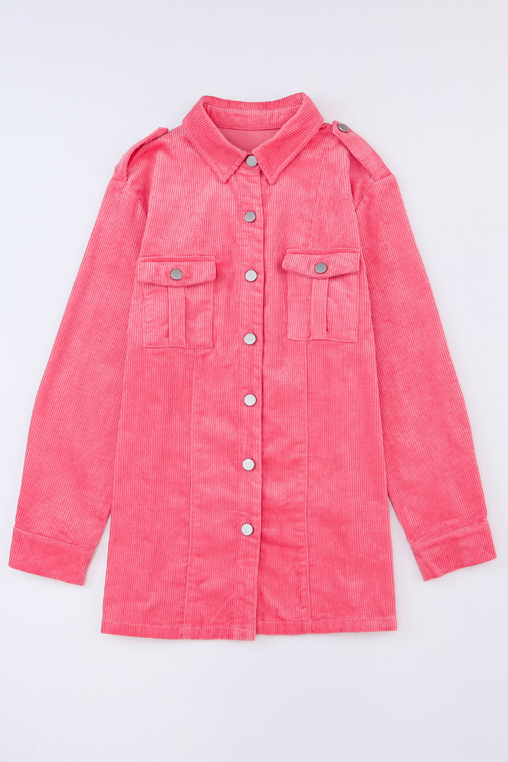 Pink Buttoned Corduroy Jacket