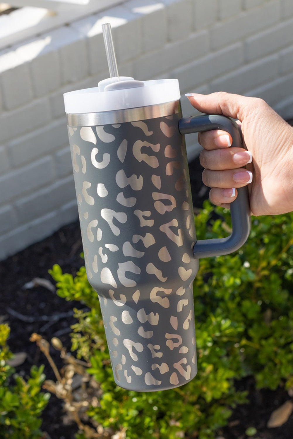 Leopard Print 40OZ Stainless Steel Traveling Tumbler
