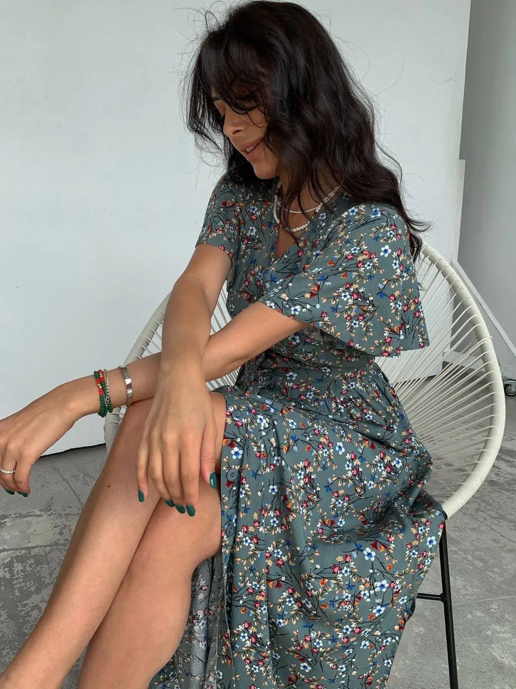 Boho Western Flower Printed Dress