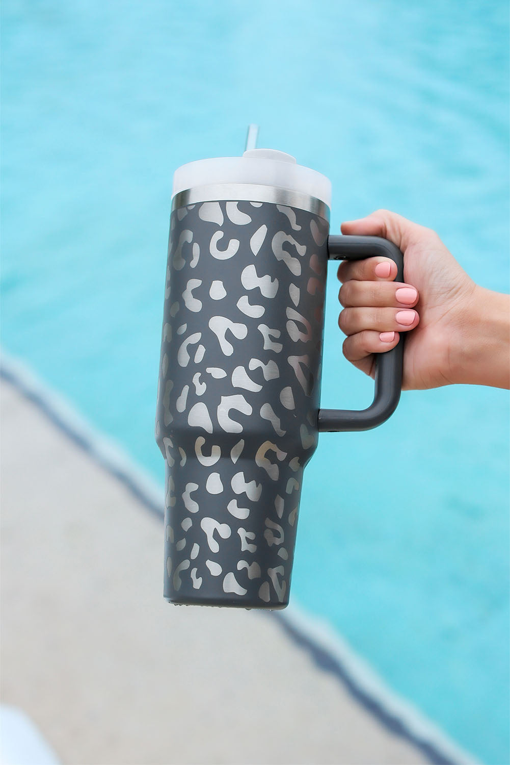 Leopard Print 40OZ Stainless Steel Traveling Tumbler