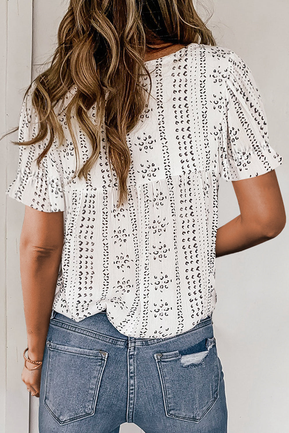 White Floral Embroidered Blouse