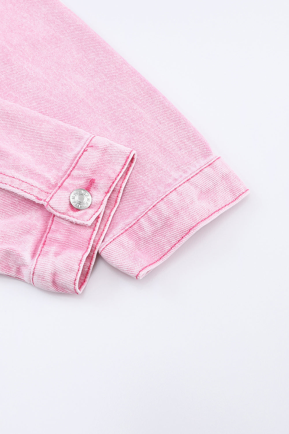Pink Acid Wash Denim Jacket