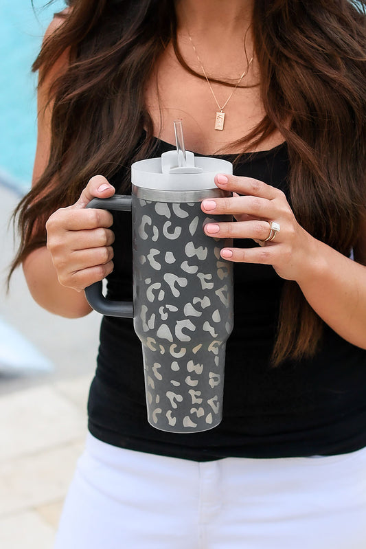 Leopard Print 40OZ Stainless Steel Traveling Tumbler